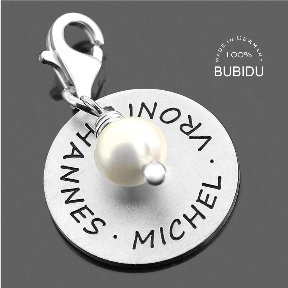 Charms Anhänger 925 Silber mit Gravur ️ Namensanhänger Geschenk Geburt ...