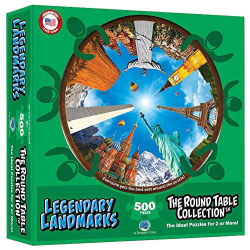 Round Table Puzzle - Legendary Landmarks (500 Piece)