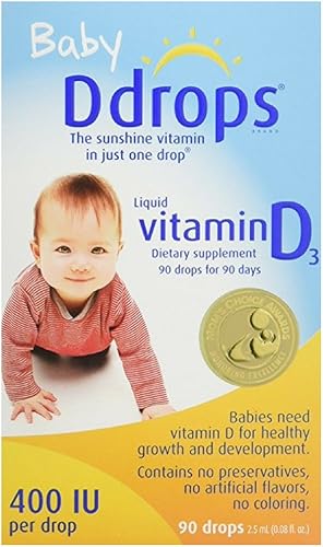 Ddrops 婴儿维生素D3滴剂400IU 90滴*2