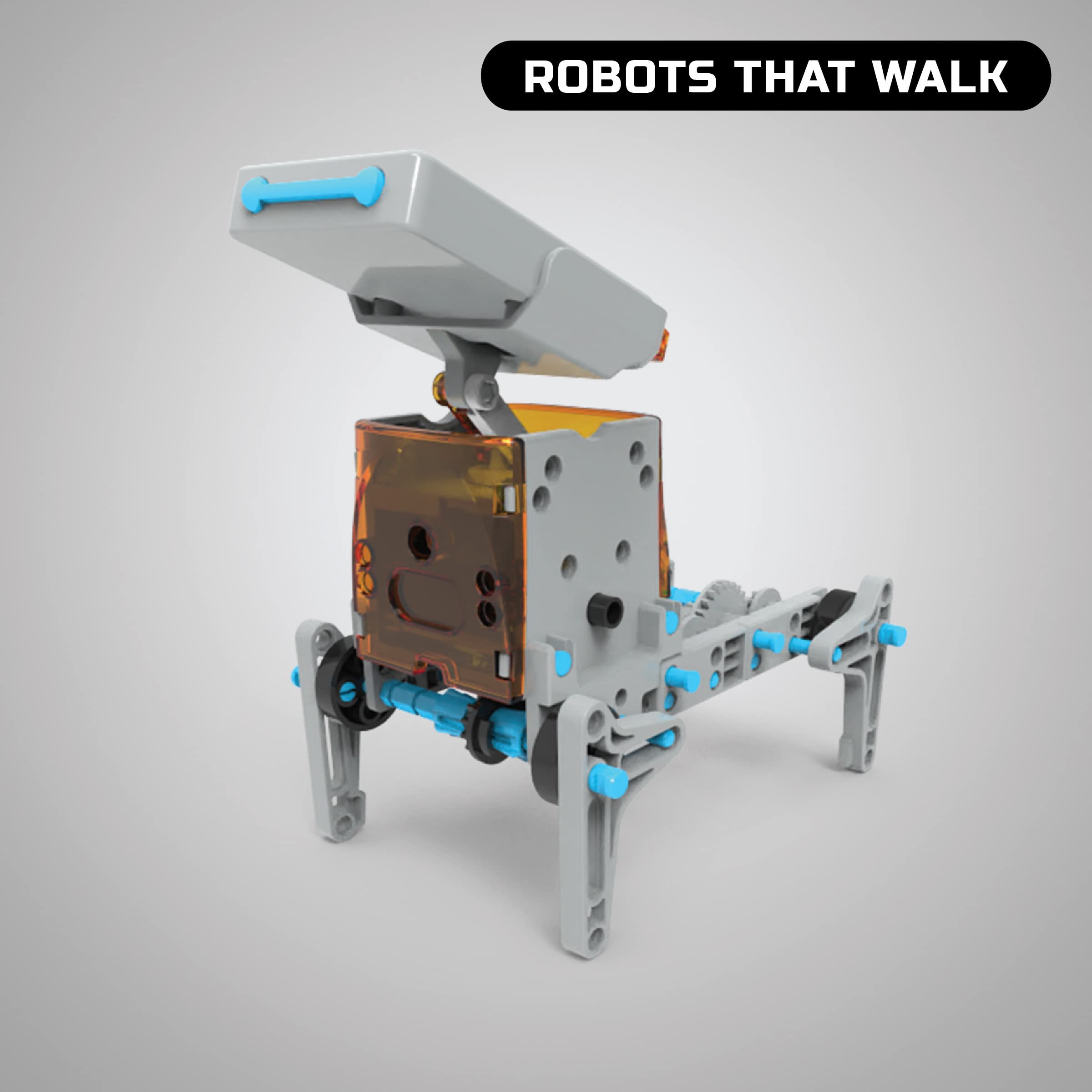 Discovery #Mindblown STEM 12-in-1 Solar Robot Creation 197-Piece Kit with Working Solar Powered Motorized Engine and Gears, Construction Engineering Set for Ages 8 and Up