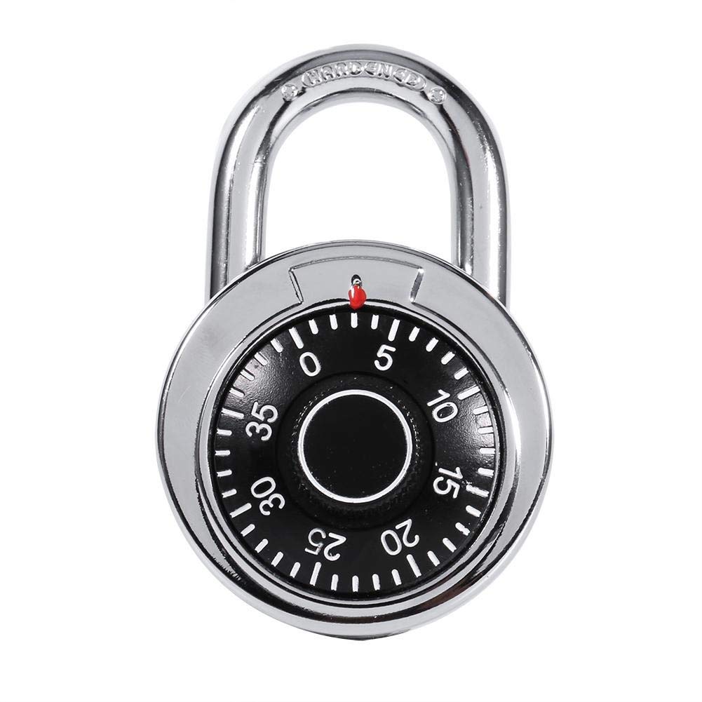 Nimooa D Coded Lock, Digit Combination Lock, Rotary Padlock Combination Padlocks Digit Resettable Number U Locker Lock Safe Round Dial Luggage Suitcase Security