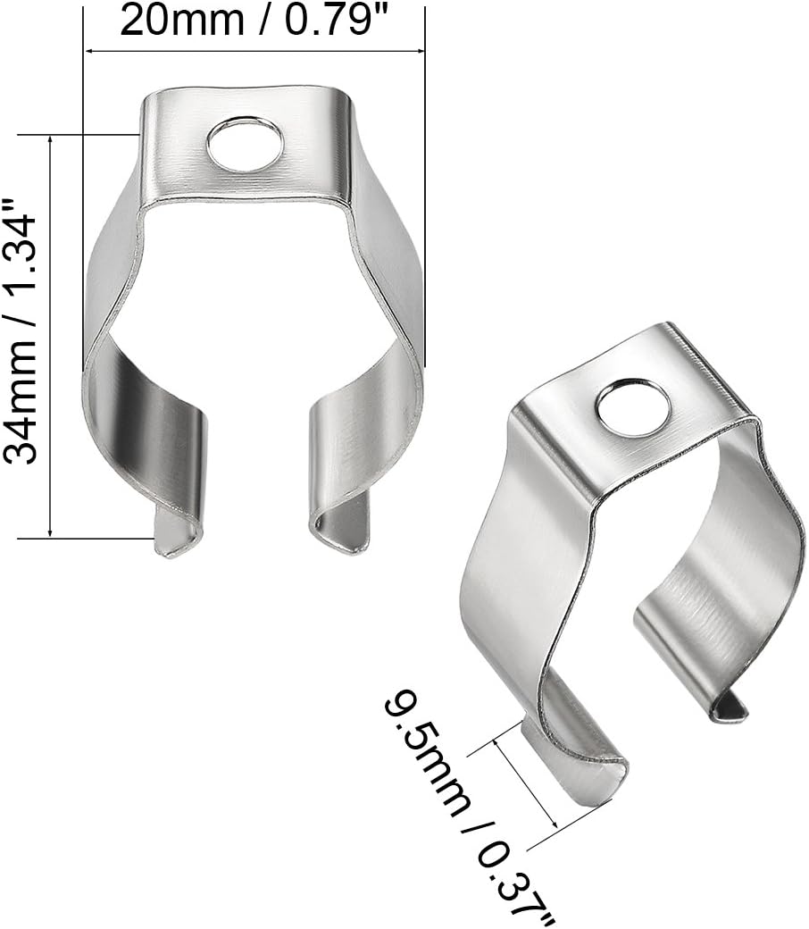 sourcing map T8 U Clips Holder Bracket for LED Light Tube LED Fluorescent Tube Replacement Mounting Accessories - Image 5