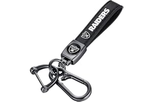 Aollpu Genuine Leather Car Keychain Key Ring Accessories Key Chain Keyring for Football Fans Business Gift Birthday Present