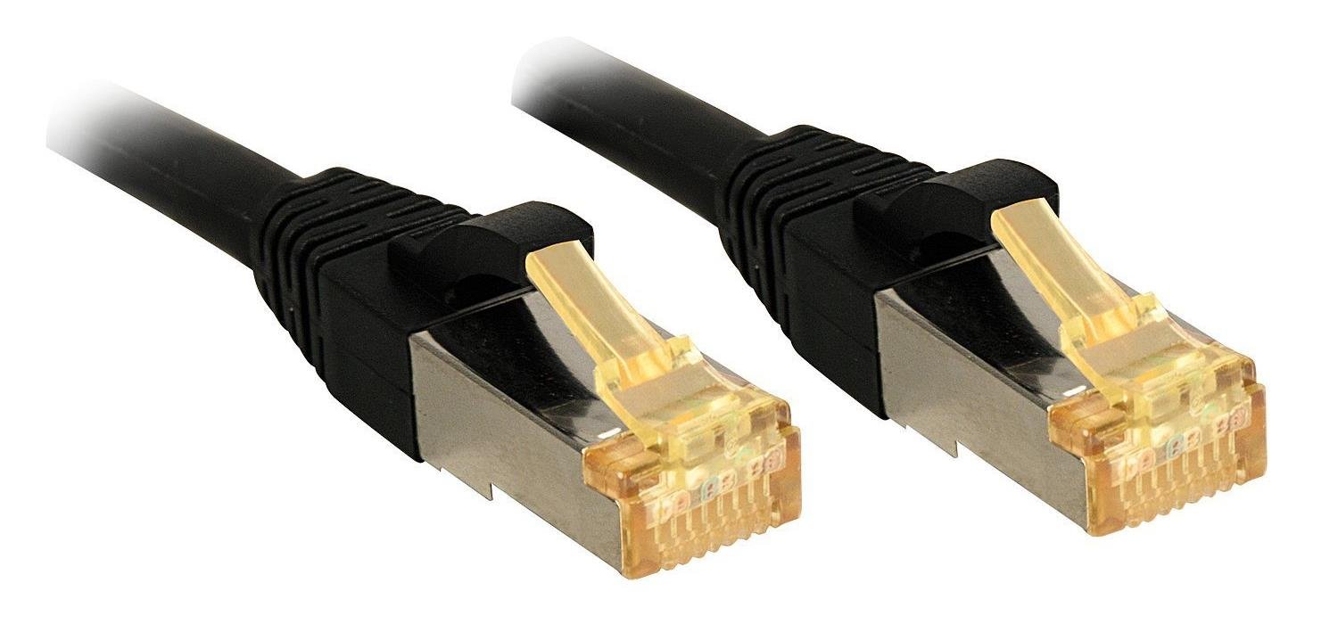 LINDY Patch Cable with Cat.7 Raw Cable S/FTP PIMF LSOH Black 5 m