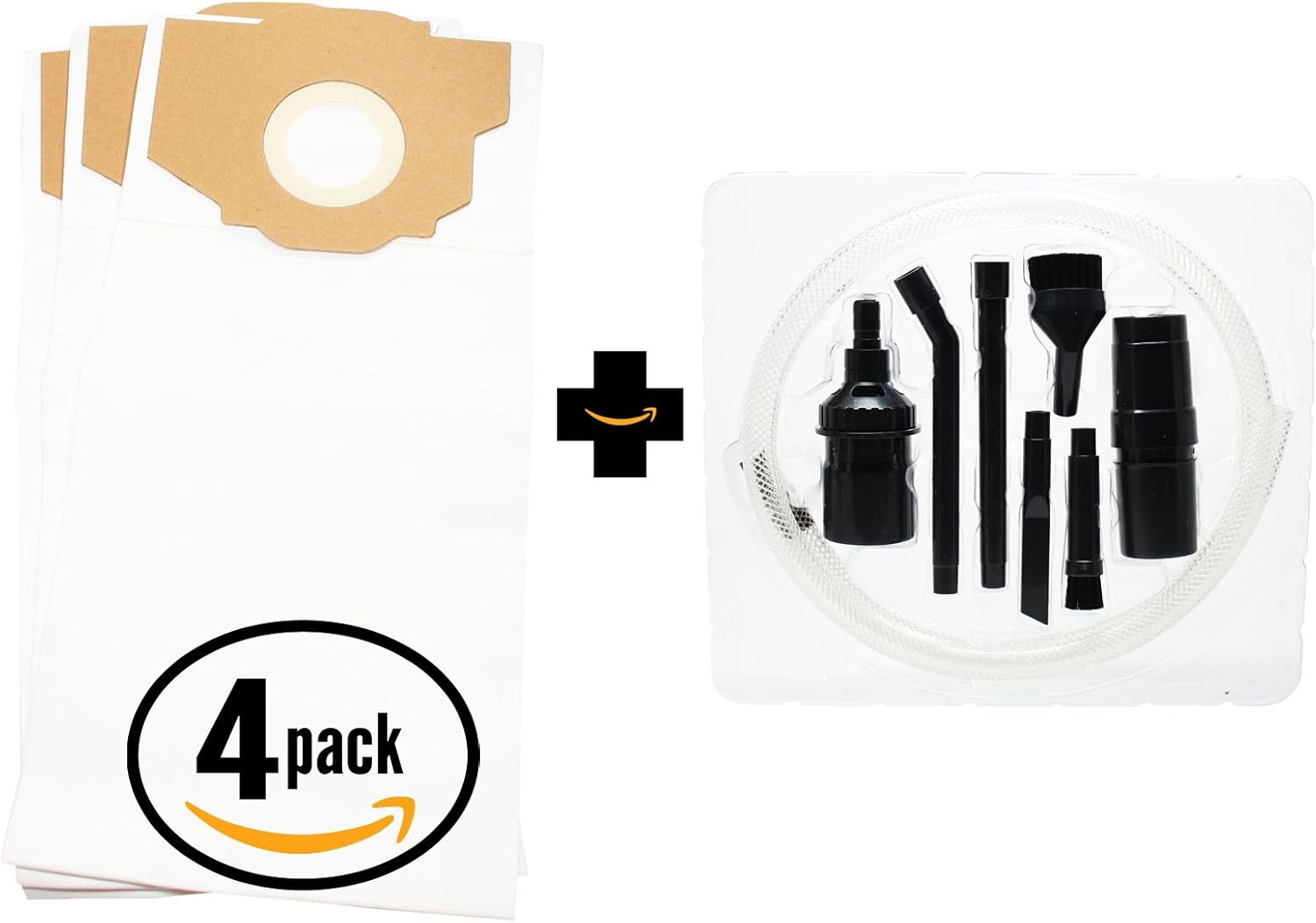 12 Replacement RR Vacuum Bag 61115B with 1 Micro Vacuum Attachment Kit for Eureka - Compatible with Eureka 4800 series, Eureka 4870MZ, Eureka Boss SmartVac 4870MZ, Eureka Style RR, Eureka 61115, Eureka 61115A, Eureka 4870DT, Eureka 4870GZ, Eureka 4874AT, Eureka 4875A, Eureka 4885BT, Eureka 4870F, Eureka 4870G, Eureka 4874B, Eureka 61115B