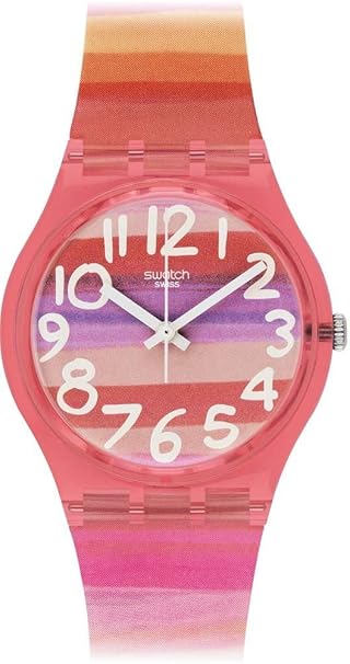 Swatch Damenuhr Analog Quarz mit Plastikarmband – GP140