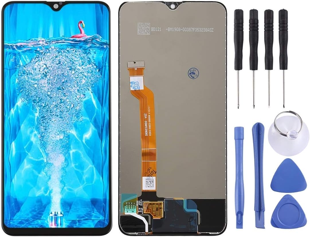 XCVBN Replacement display LCD Screen and Digitizer Full Assembly for OPPO F9 / A7X (Black) Screen Replacement Kit + Full Repair Tool (Color : Black)