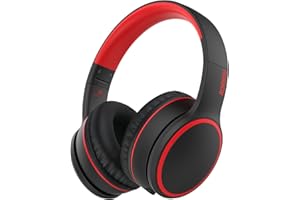 RORSOU B10 Bluetooth Headphones Over Ear, Lightweight Folding Stereo Bass Wireless Headset with Mic, 50H Playtime, Volume Control, Bluetooth 5.3 Headphones for iPad/Travel/Tablet/PC (Black)