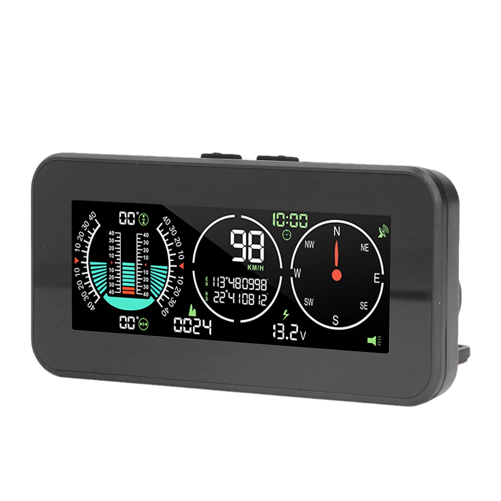 Universal Car HUD Head-Up Display, Car Digital Smart HUD Display with Free Rotation Dual Signal Color LCD Screen and Heat Resistant Universal