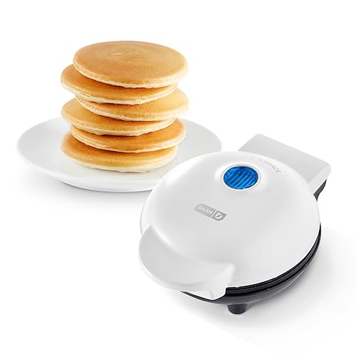 DASH Mini Maker Electric Round Griddle for Individual Pancakes, Cookies,  Eggs other on the go Breakfast, Lunch Snacks with Indicator Light