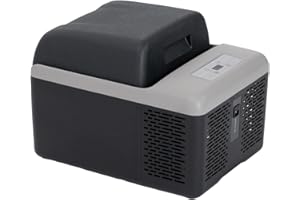 Alpicool C12PT Portable Car Freezer Cooler, 12 Volt Car Refrigerator, 12 Quart Fast Cooling, with 12/24V DC and 100-240V AC for Outdoor, Camping, RV, Truck (Black&Grey)