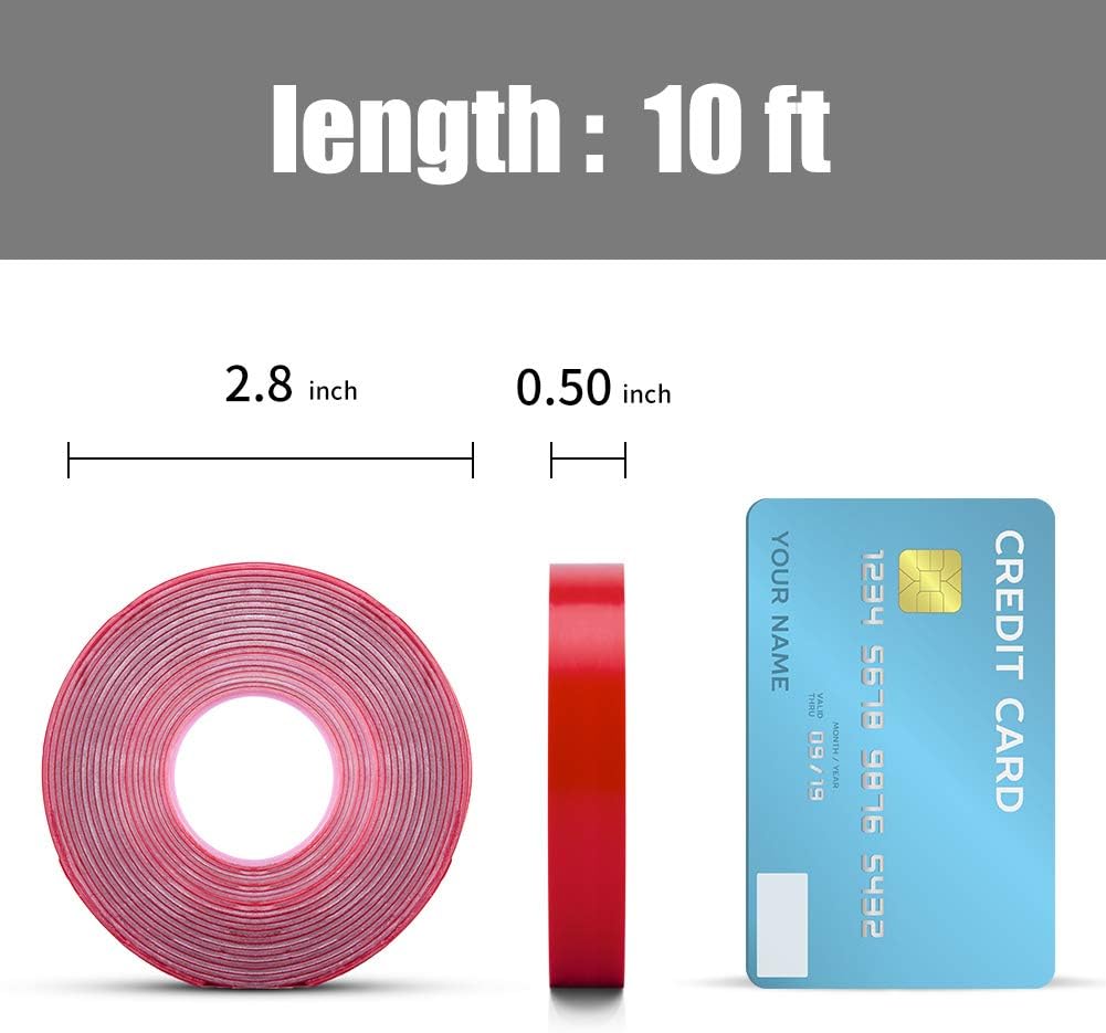Double Sided Tape Heavy Duty - 1/2 Acrylic NO Trace Removable Double Sided Tape Transparent and Strong Adhesive Mounting Tape for Paste Photos/Posters: Industrial & Scientific