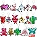 Balhvit Two Sides Flip Sequin Keychain for Kids, Colorful Lovely Girls Party Favors Cat Dolphin Clover etc, Durable Party Favors for Kids Girls Adults Decoration Prize Gifts, 16 Designs