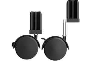 HQAPR Gas Grill Caster Wheels Stem Style Locking Swivel Caster 6414 306414 for Weber,Genesis, Summit, Silver, Spirit Gas Grills, Includes Caster Insert (2 5/16" in Diameter) 2PCS