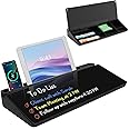 Desktop Glass Whiteboard with Storage, Desk Board with Computer Keyboard Stand, White Dry Erase Board with Drawers for Home, School, Office Desk Organizers and Accessories - Black