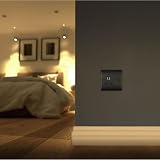 British General Nexus Metal 13A Single Switched Wall Socket Matt Black Slim view 6