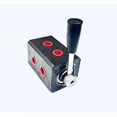 Spare Parts Holland - Hydraulic 6 Way Diverter Valve - 3/8 Inch BSPT Ports - Alloy Steel Construction with Cataphoresis Coating - Dual Input Four Output Flow Control Valve