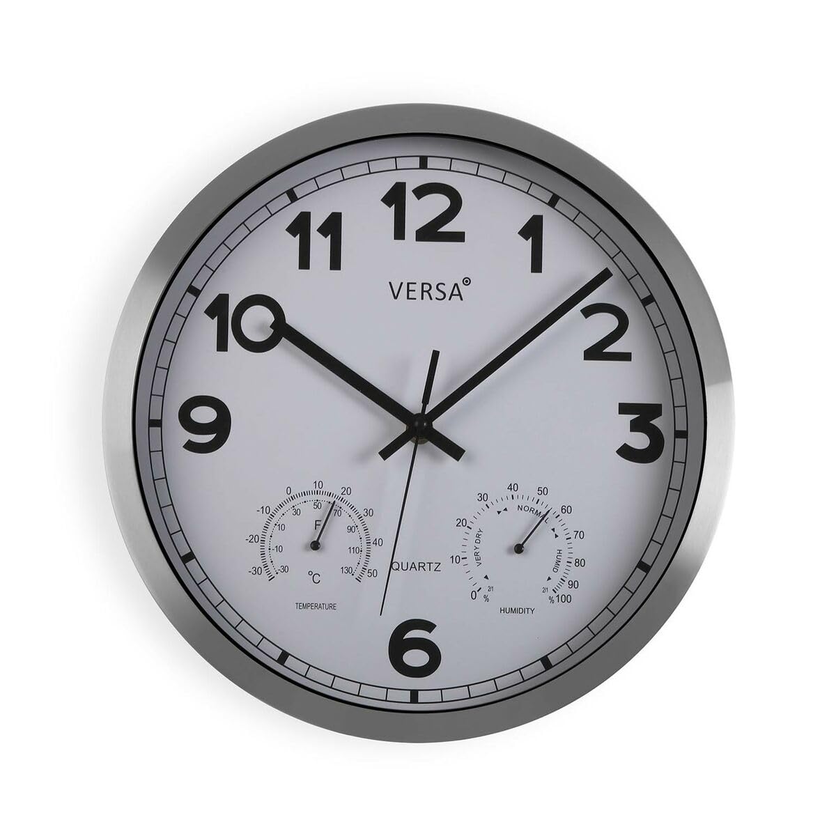 Versa Wall Clock White Aluminium (4 x 30 x 30 cm)