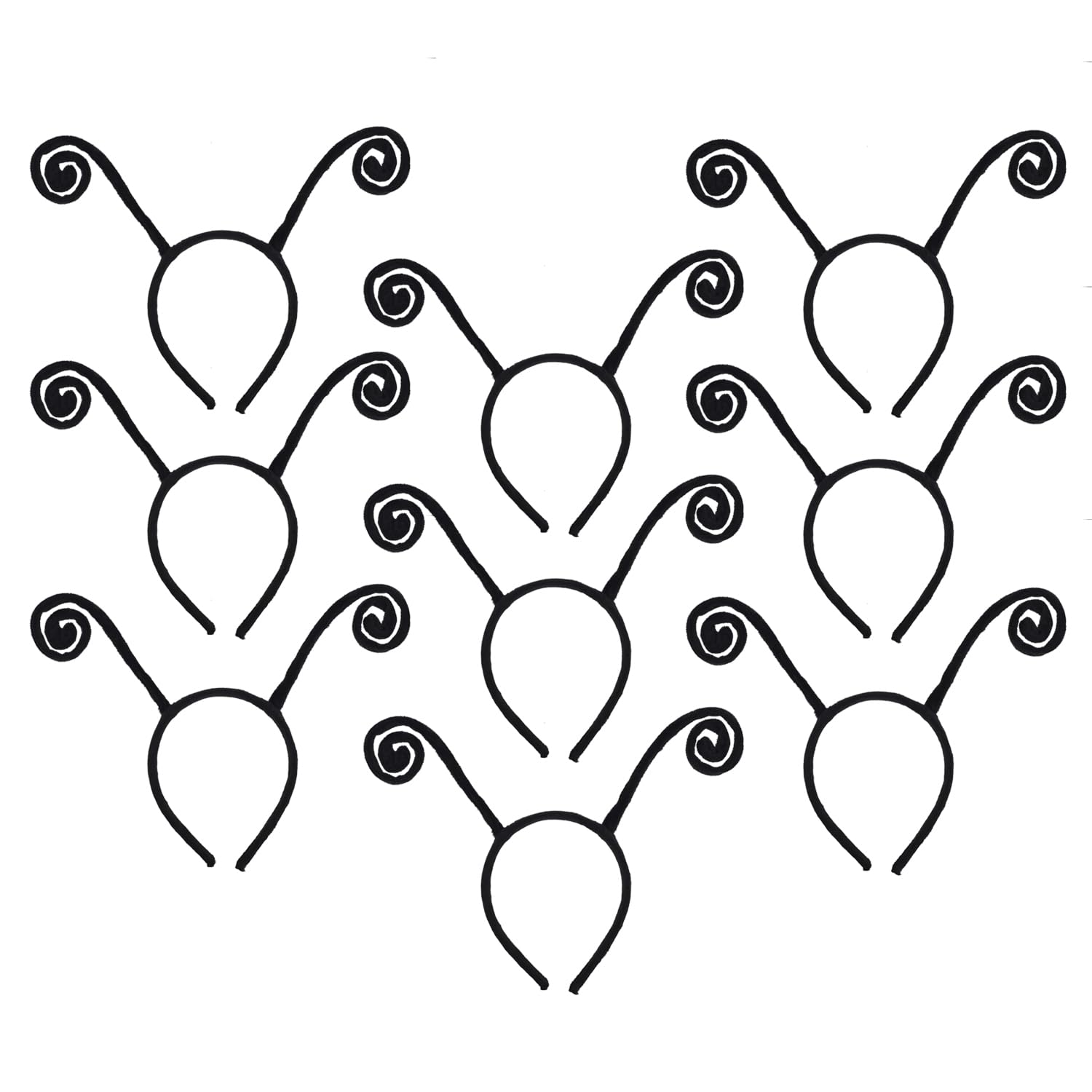 Lezevn 9Pcs Butterfly Antenna Headband Black Butterfly Bug Insect Hairband Halloween Costume Accessories