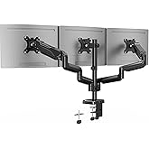 ErgoFocus Triple Monitor Desk Mount for Computer Screens up to 32" | Holds up to 19.8 lbs Each, 3 Monitor Arm, Heavy Duty Stand Vesa Mount 75x75, 100x100