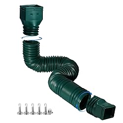plusgutter Green1-Pack Rain Gutter Downspout