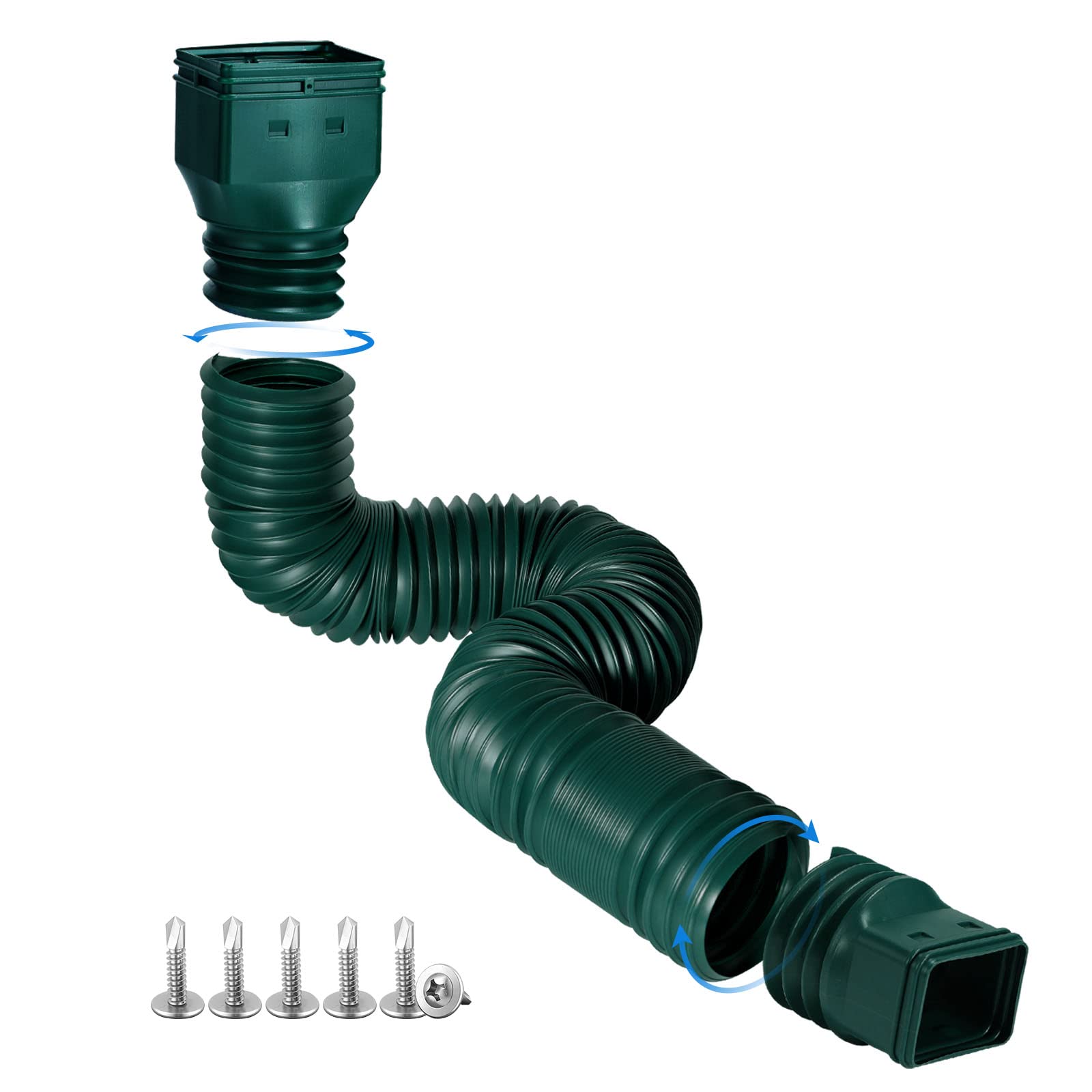 plusgutter Green1-Pack Rain Gutter Downspout
