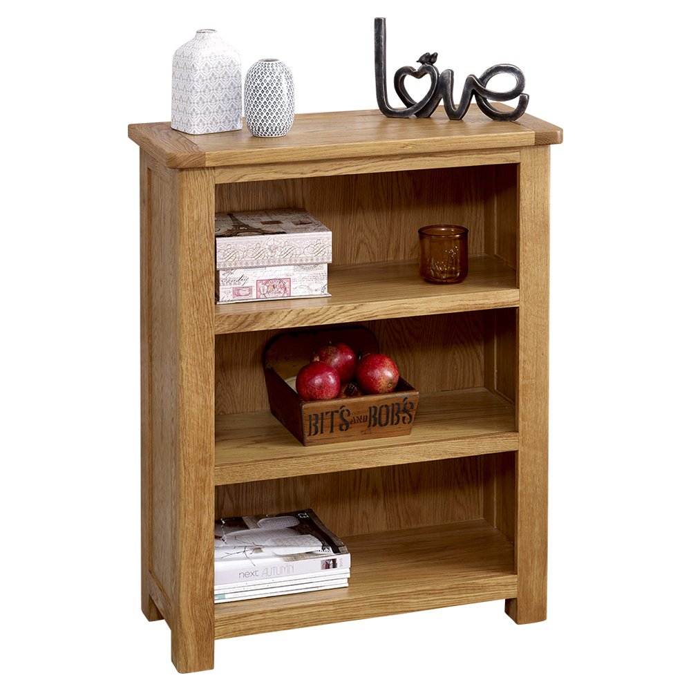 The Furniture Market Kent Oak Small Low Bookcase Amazon Co Uk