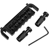 DIAO79NI Adjustable Wraparound Bridge Tailpiece Fully Intonatable Combo Design for Epiphone Les Paul Junior/Special (Black)