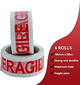 Wolf Tapes Packaging Tape 48mm x 66m Pack of 6 FSC Certified view 2