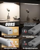 KALAHOL Under Cabinet Lights 4 Pack USB Motion Sensor 4 Modes Cold White view 3