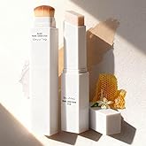 2 in 1 Foundation Stick With Brush, Color Changing foundation stick, Hydrating Concealer Base Makeup, Dual-Ended with Built-in Brush, Moisturized and Glossy (1 Fair Color Matching Foundation Stick)