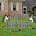 VictoryStore Unicorn Birthday Yard Decoration, Glitter Print Happy Birthday Letters, 21pcs, 12358