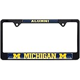 Elektroplate Officially Licensed University of Michigan Alumni 3D Doming Black All-Metal Standard Size License Plate Frame Tag Holder for Cars/SUVs/Trucks Weatherproof Automotive Accessory