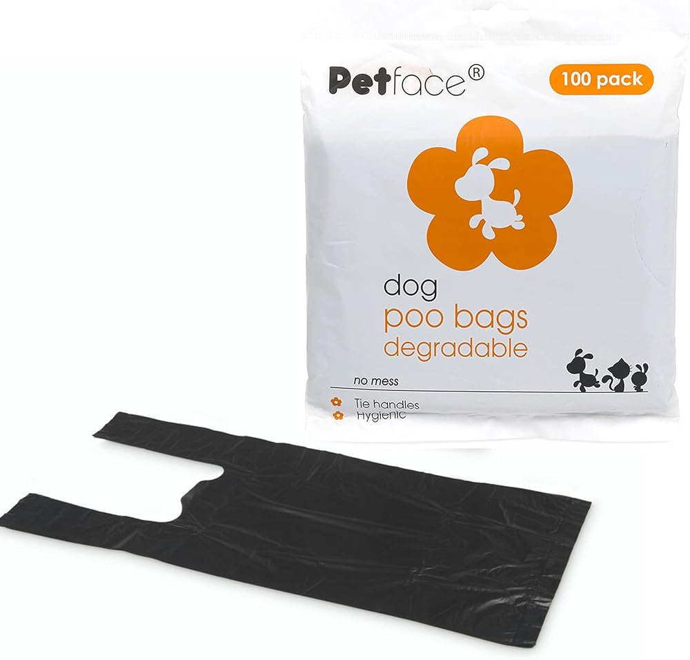 Petface No Mess Degradable Poop Bags With Tie Handles Pack of 100