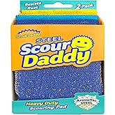 Scrub Daddy Steel Scour Pads - Scour Daddy Steel - Stainless Steel Scouring Pads for Dishes, Pots, Pans and Grill, Scrubbers 