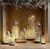 String Lights, Pack of 5 sets LED Moon Lights 20 Micro Starry LEDs on Silver Extra Thin Copper Wire, 6.6 Ft (2m) for DIY Wedding Centerpiece (Warm White) (5)