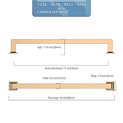 9BUILD 10 Pack 7.5 Inch Cabinet Handles Champagne