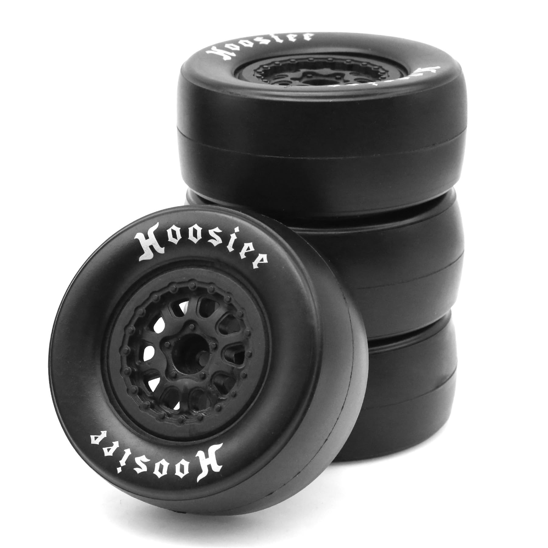 Photo 1 of Chanjorlin 1/10 RC Short Course Racing Truck Tires and Plastic Wheels 12mm Hex Off Road Drag Tyres OD 105mm for 1:10 Scale Truck Car TRAXXAS Slash 4X4 2WD Redcat Rc4wd Axia ARRMA SENTON 3S Losi 4PCS