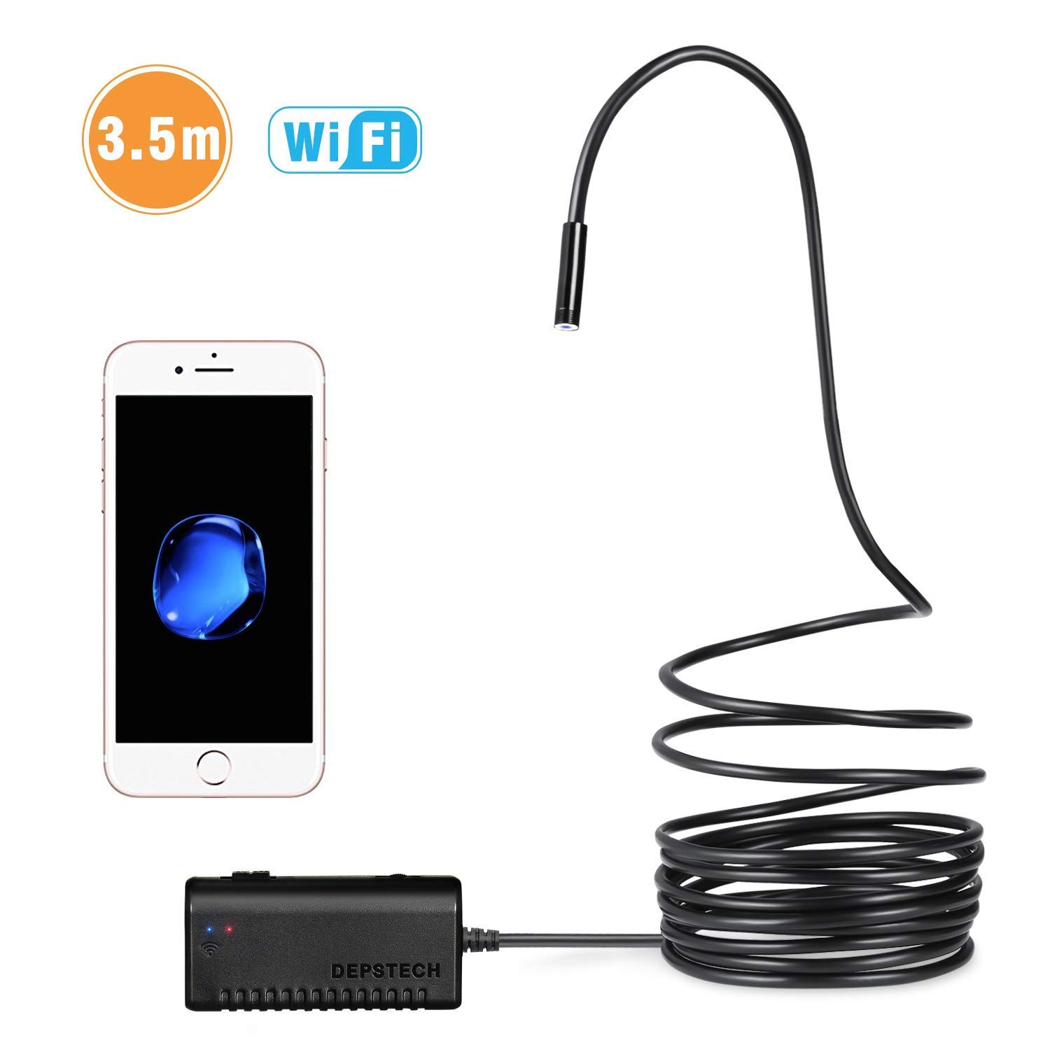 Wireless Inspection Camera, Depstech Premium IP67 Waterproof WiFi