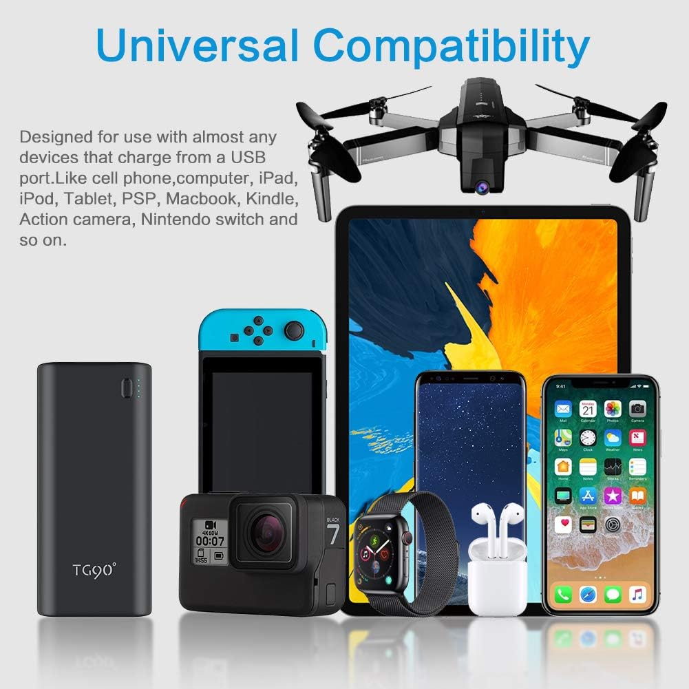 Cell Phone Portable Charger TG90 Power Bank 20000mah External Battery Packs, 18W PD Fast Charging USB-C Power Delivery Battery Bank Portable Battery Charger Compatible with iPhone iPad Android Phones