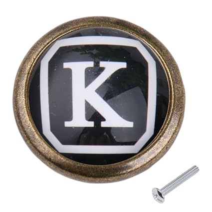ShoppingLane Vintage Cabinet Door Drawer Bin Dresser Handle Pull Knob Hardware Letter K