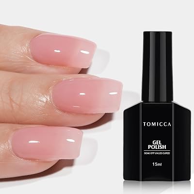 TOMICCA Jelly Gel Polish 15ml Sheer Pink UV/LED Soak Off