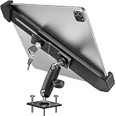 woleyi Anti Theft Heavy Duty Drill Base Tablet Holder Car Mount Dashboard for Truck/Vehicle with Security Lock and Key, Compatible with iPad Pro/Air/Mini, Galaxy Tabs, More 7-11" Tablets