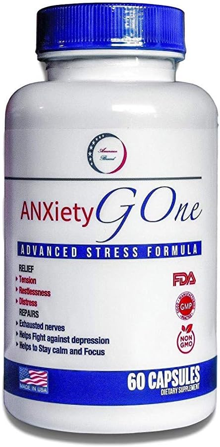 Calm Mind Premium Anxiety & Stress Relief Formula | Mental Calmness, Positive Mood | 30 Day Supply | 60 Veggie Capsules