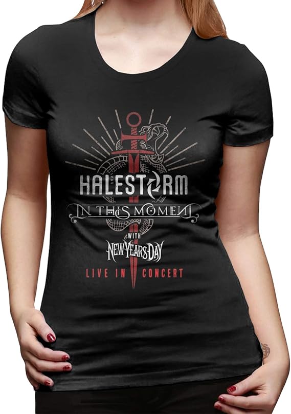 Amazon.com: Beautiful Halestorm in This Moment Tour Short Sleeve T Shirts for Women,Tees Shirts 