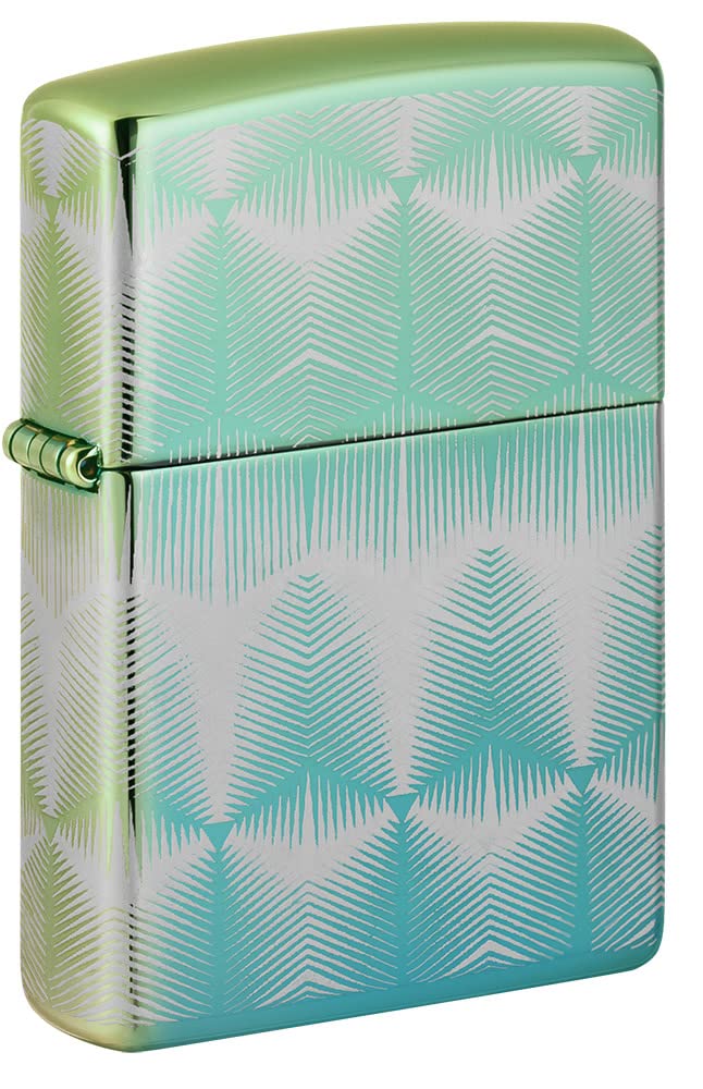 Zippo Windproof Lighter - Pattern - High Polish Teal Finish with 360 Photo Image - Refillable - Reusable - Windproof Design - Gift Box - Made in USA