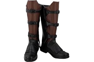 Allten Mens Guardians Quill Lord Leather Brown Flat Boots Shoes Cosplay Costume