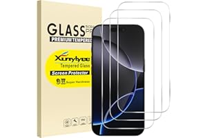 3-Pack, XunyLyee Screen Protector for iPhone 17/17 Pro 6.3 inch Tempered Glass Film Bubble Free
