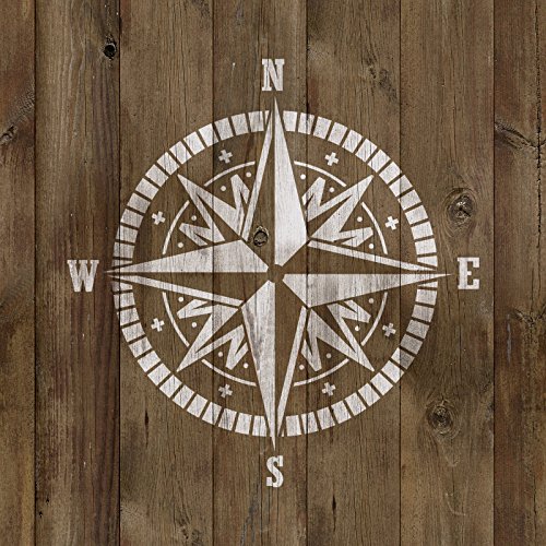 Compass Stencil Template - Reusable Stencil with Multiple Sizes Available