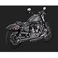 Vance & Hines 3in Round Twin Slash Slip-On Mufflers - Black , Color: Black 46839